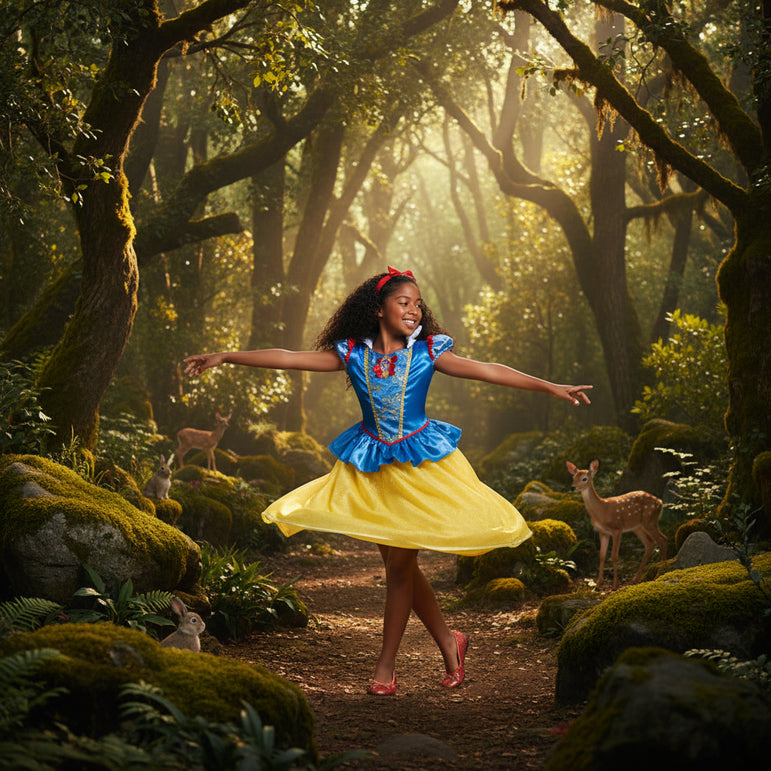 amber brown leopard print midi dress Orion Costumes Snow White Adult Costume main image 1