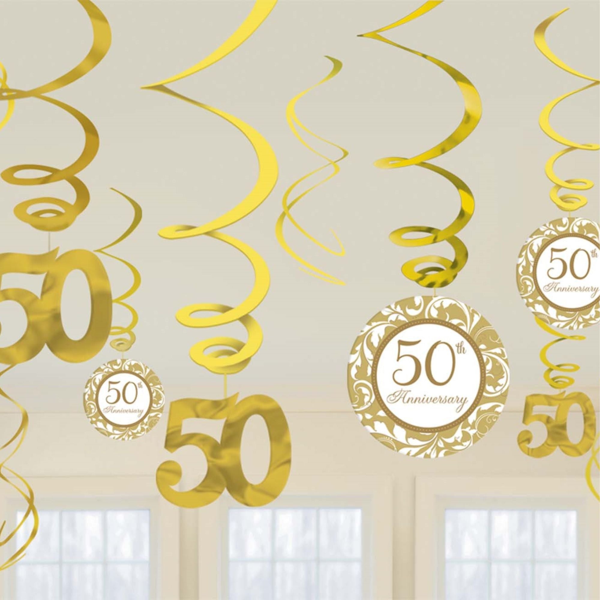 50th Anniversary Swirl Decoration Value Pack