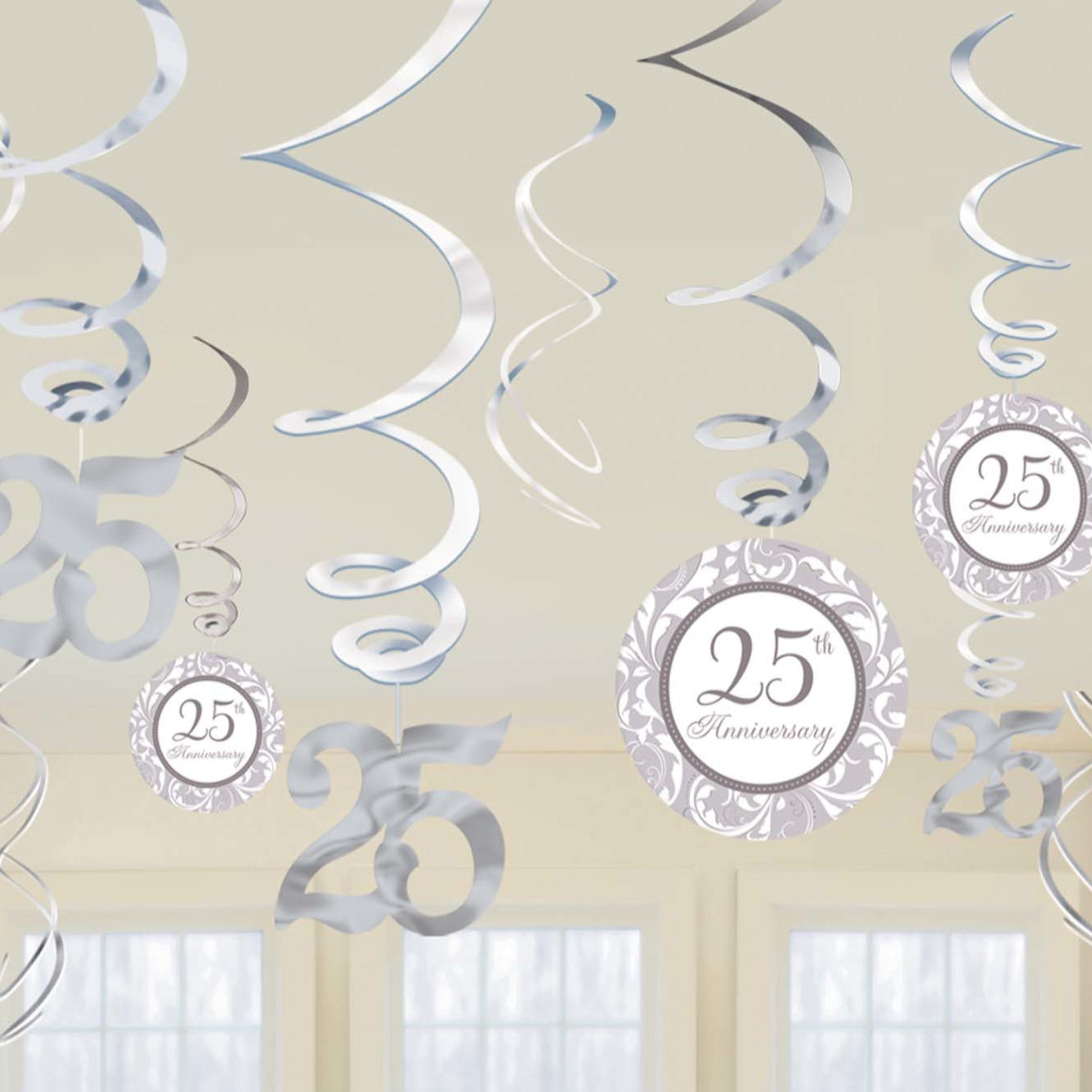 25th Anniversary Swirl Decoration Value Pack