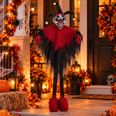 Scary Jester Standing Prop 36in