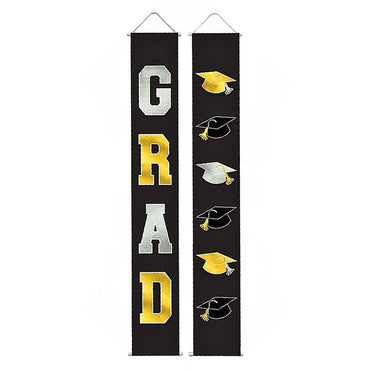 Grad Fabric Hanging Flag Decoration 2pcs