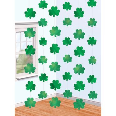 St. Patrick's Day Shamrock String Decoration 7in