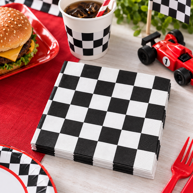 Racing 3-Ply Paper Napkins, 33x33cm, 20pcs