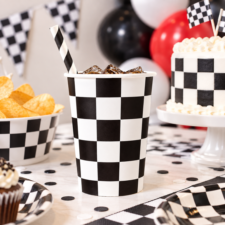 Racing Paper Cups, 210ml, 8pcs