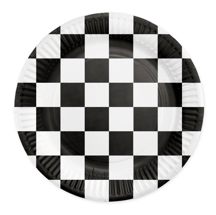 Racing Paper Plates, 9in, 8pcs