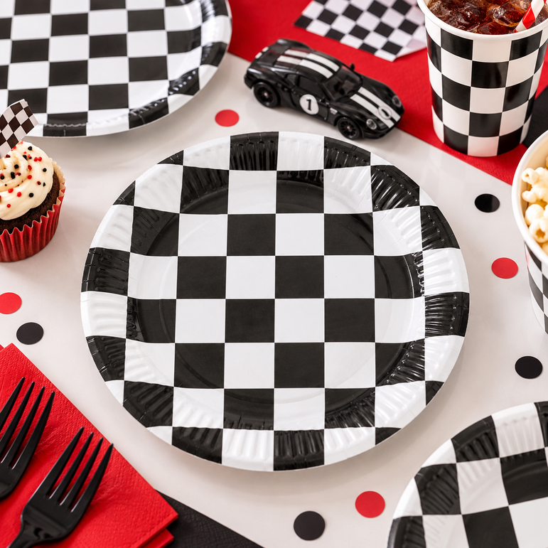 Racing Paper Plates, 9in, 8pcs