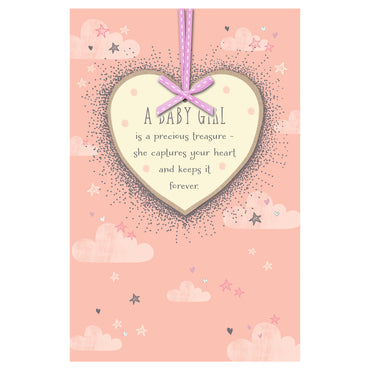 Baby Girl Precious Treasure Greeting Card