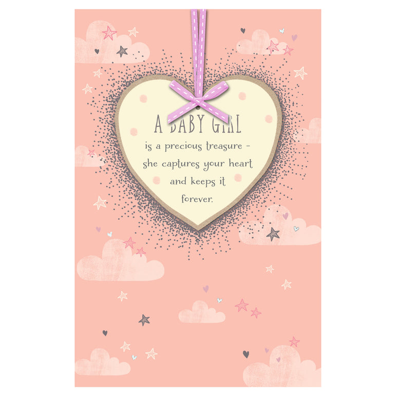 Baby Girl Precious Treasure Greeting Card