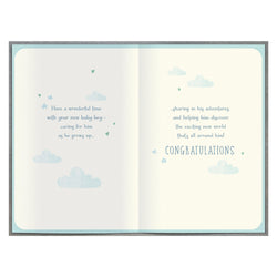 Baby Boy Heart with Joy Greeting Card