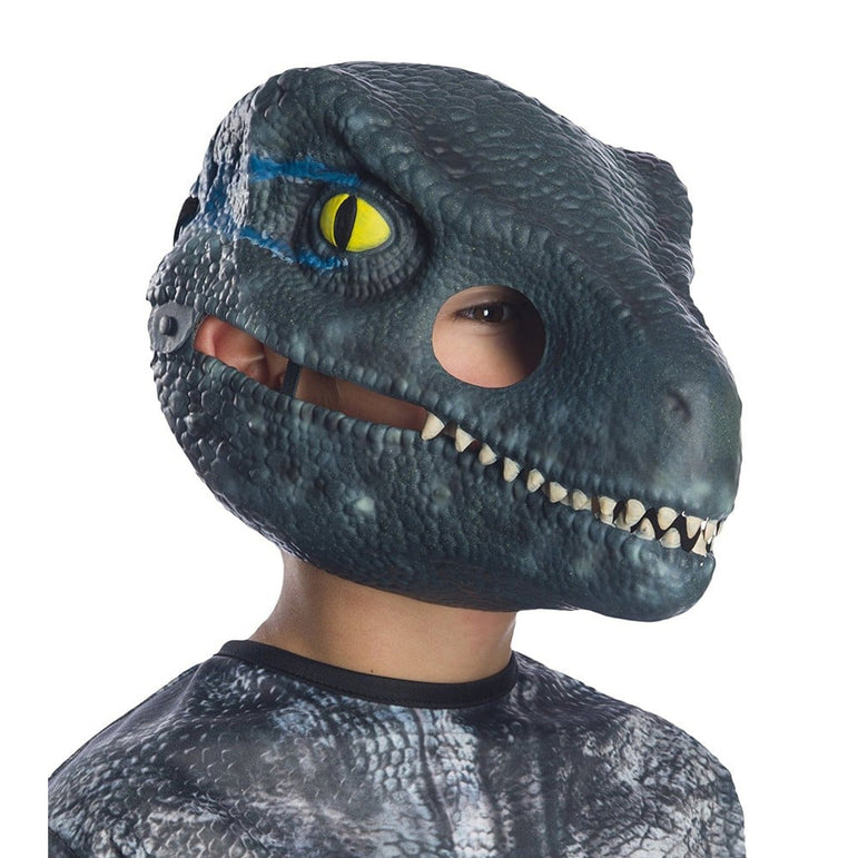Child Velociraptor Jurassic World Movable Jaw Mask