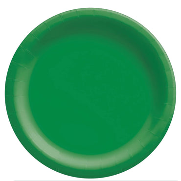 Festive Green Round Paper Plates 10in 20pcs