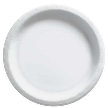 Frosty White Round Paper Plates 10in 20pcs