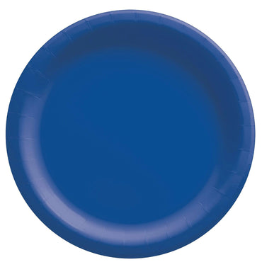 Bright Royal Blue Round Paper Plates 10in 20pcs