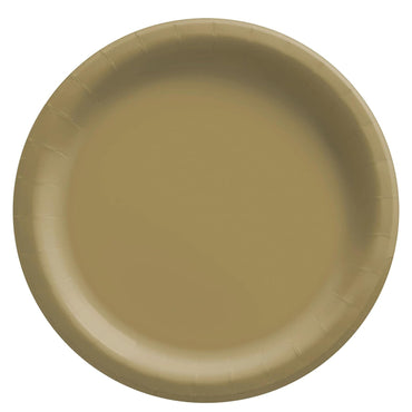 Gold Round Paper Plates 10in 20pcs
