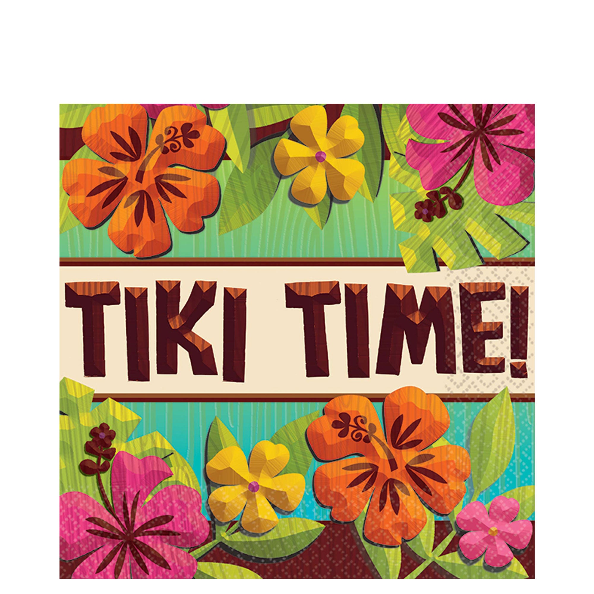 Tropical Tiki Beverage Tissues Big Party Pack 125pcs
