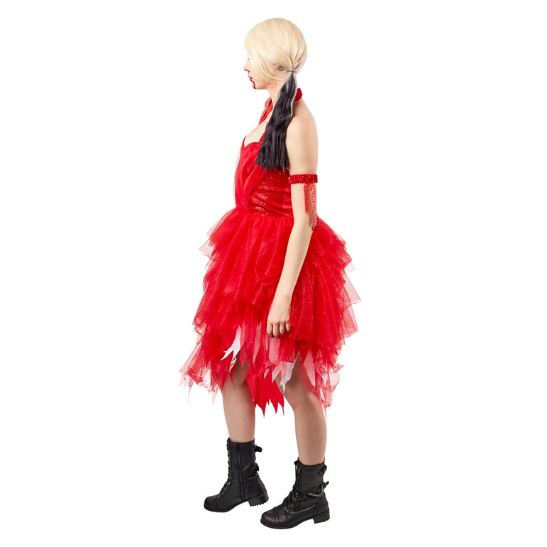 Adult Harley Quinn Red Dress Costume