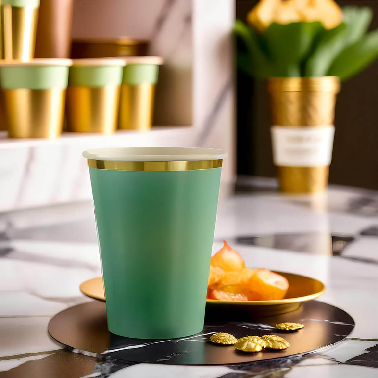 Willow Hot Stamped Paper Cups 12oz 8pcs