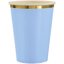 Ice Blue Hot Stamped Paper Cups 12oz 8pcs