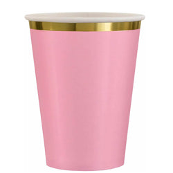 Rose Hot Stamped Paper Cups 12oz 8pcs