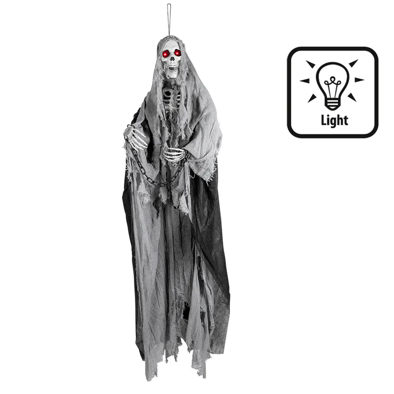 Light-Up Skeleton Reaper Hanging Decoration
