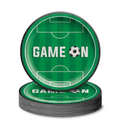 Corner Kick Soccer Round Paper Plates 7inches Mid Count