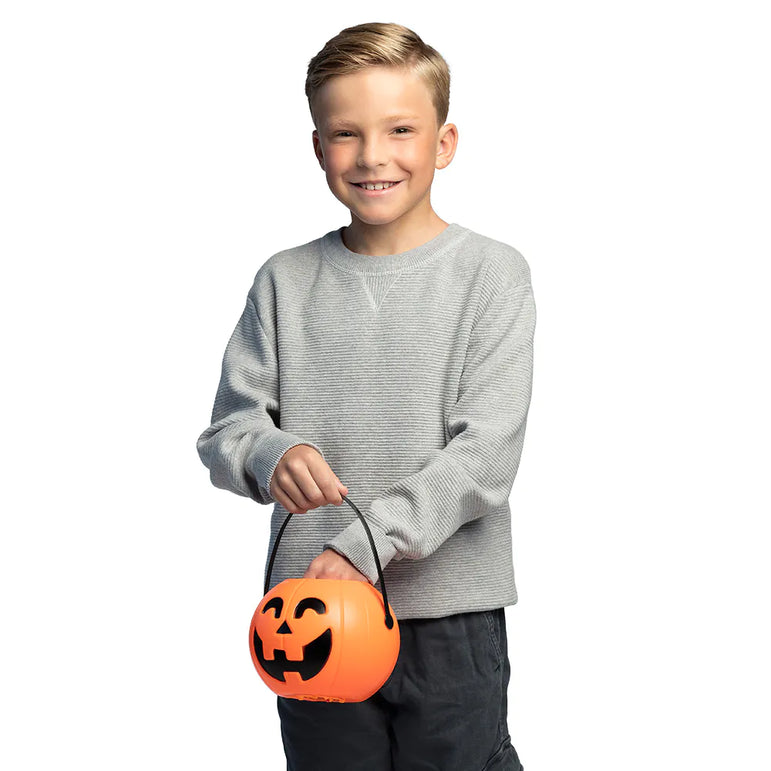 LED Orange Pumpkin Bucket