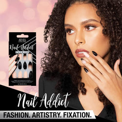 Black Stud & Pink Ombre Ardell Nails