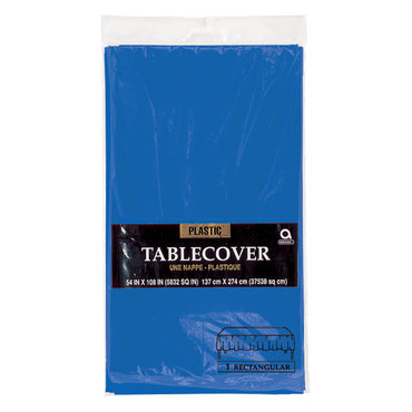 Plastic Tablecover Bright Royal Blue 54in x 108in