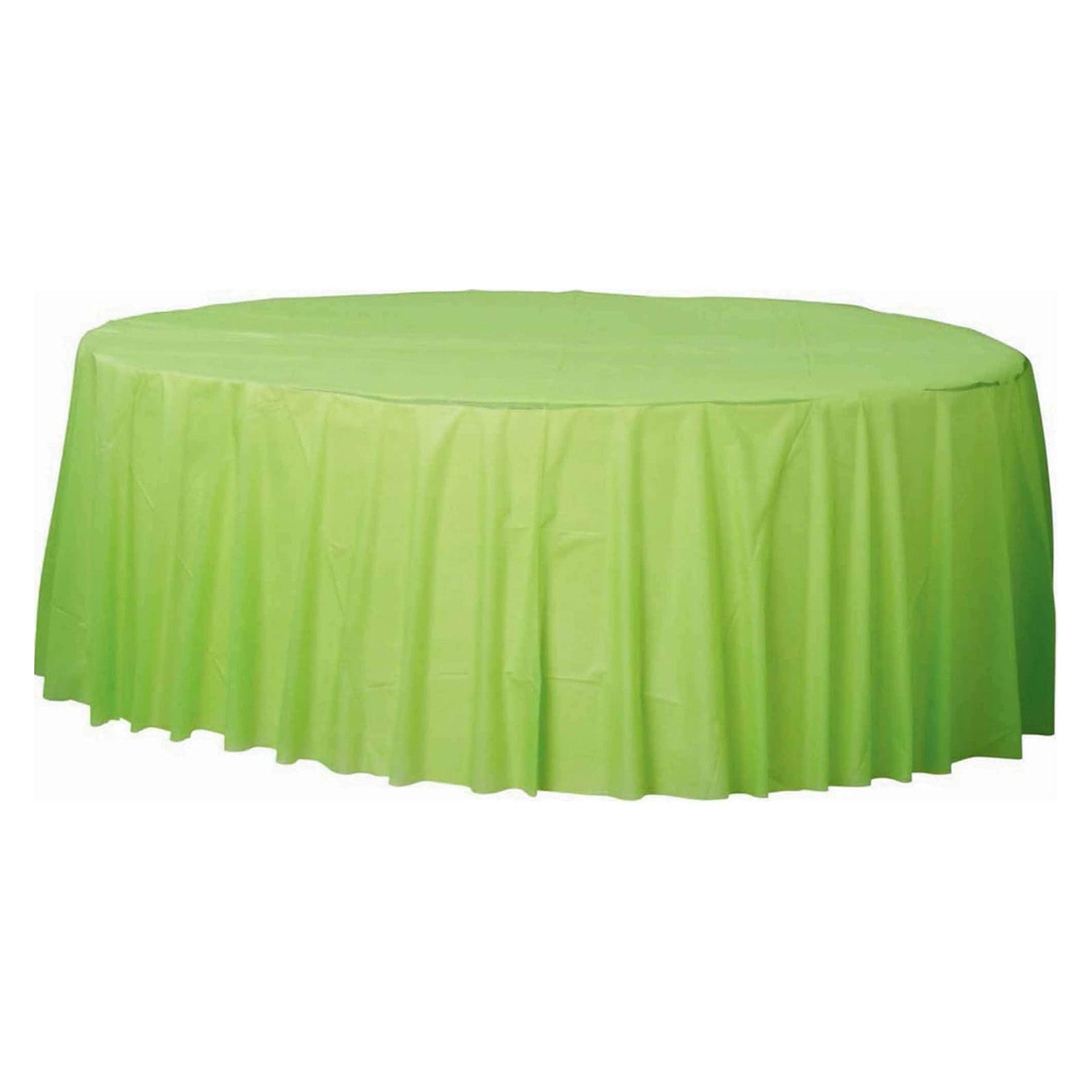 Kiwi Round Plastic Table Cover 84in