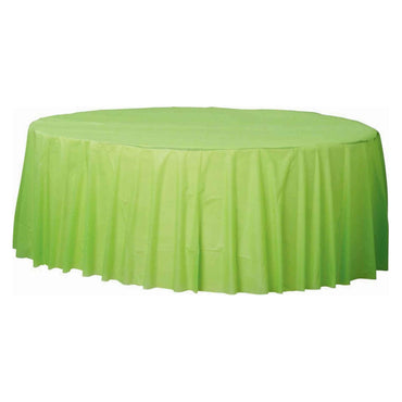 Kiwi Round Plastic Table Cover 84in