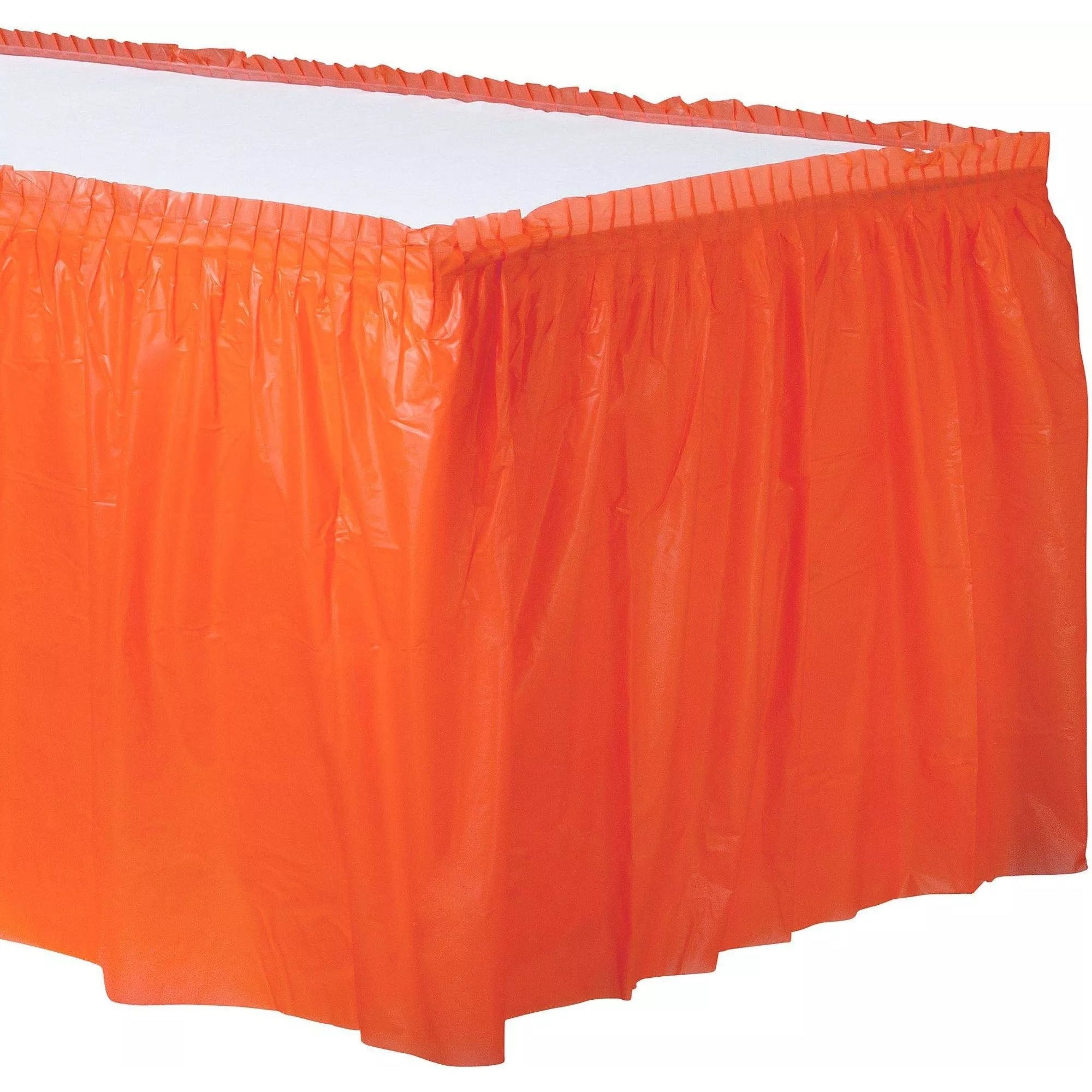 Orange Peel Plastic Tableskirt