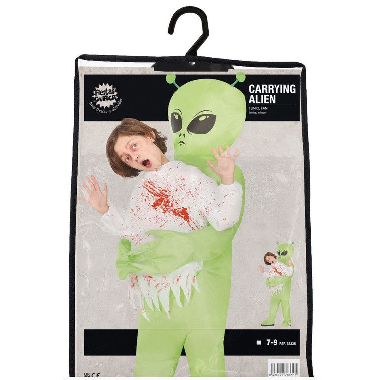 Child Carrying Alien Costume
