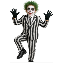 Child Ghost Skeleton Suit Boy Costume