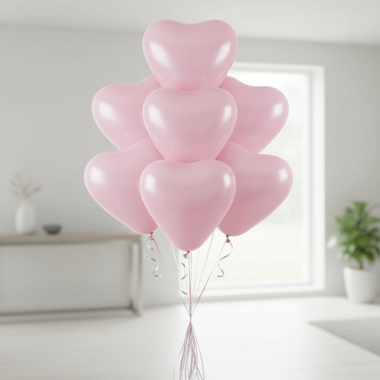 Pink Heart Standard Latex Balloons 11 in 50pcs