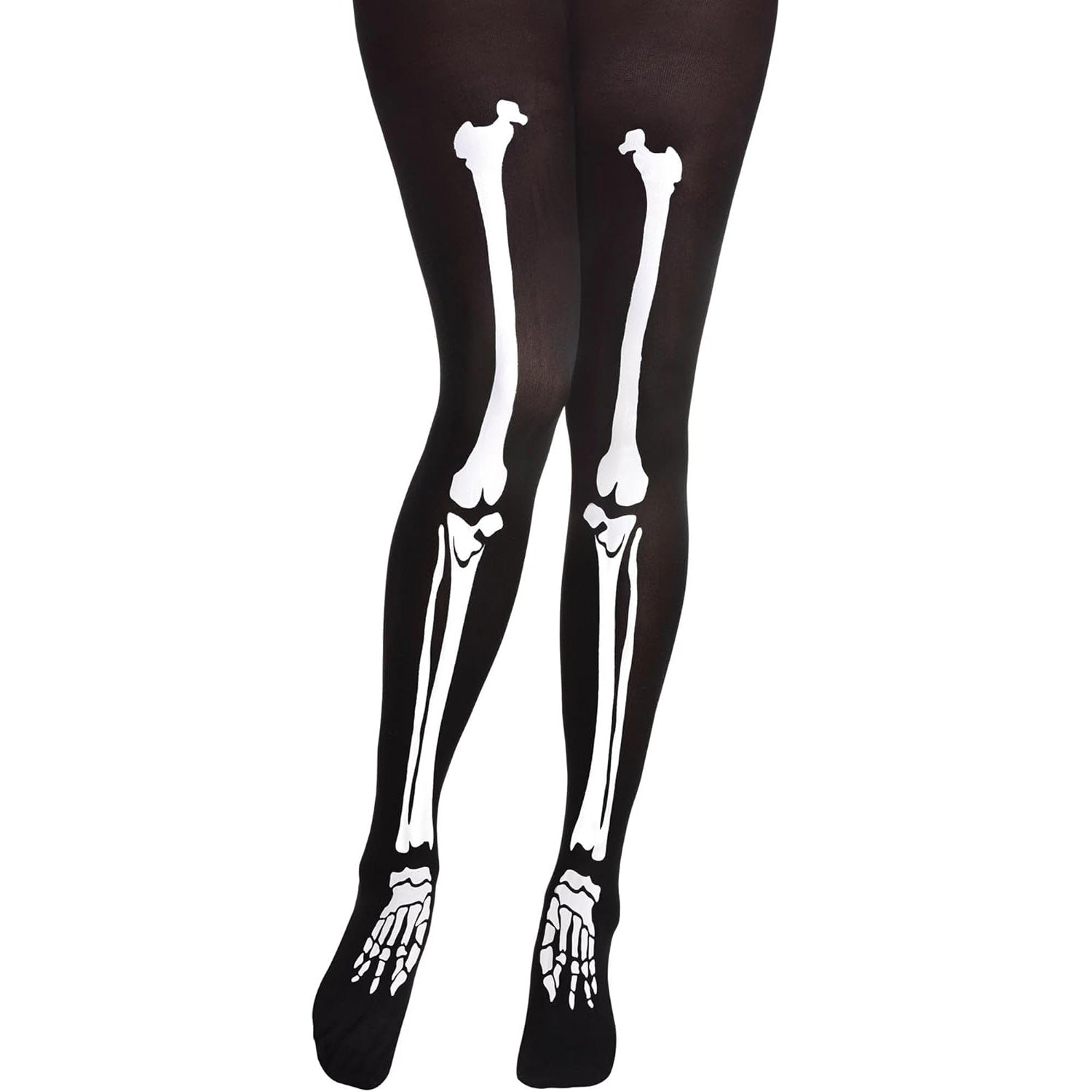 Adult Black Skeleton Tights Standard Size