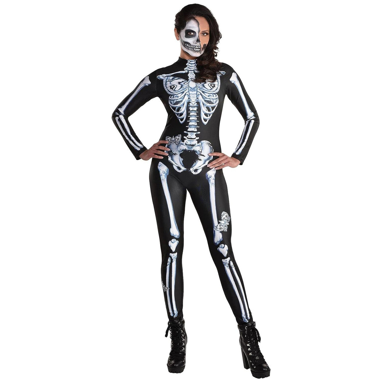 Adult Skeleton Catsuit Costume