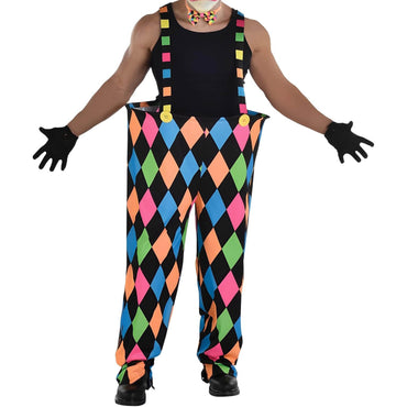 Adult Neon Circus Suspender Pants One Size