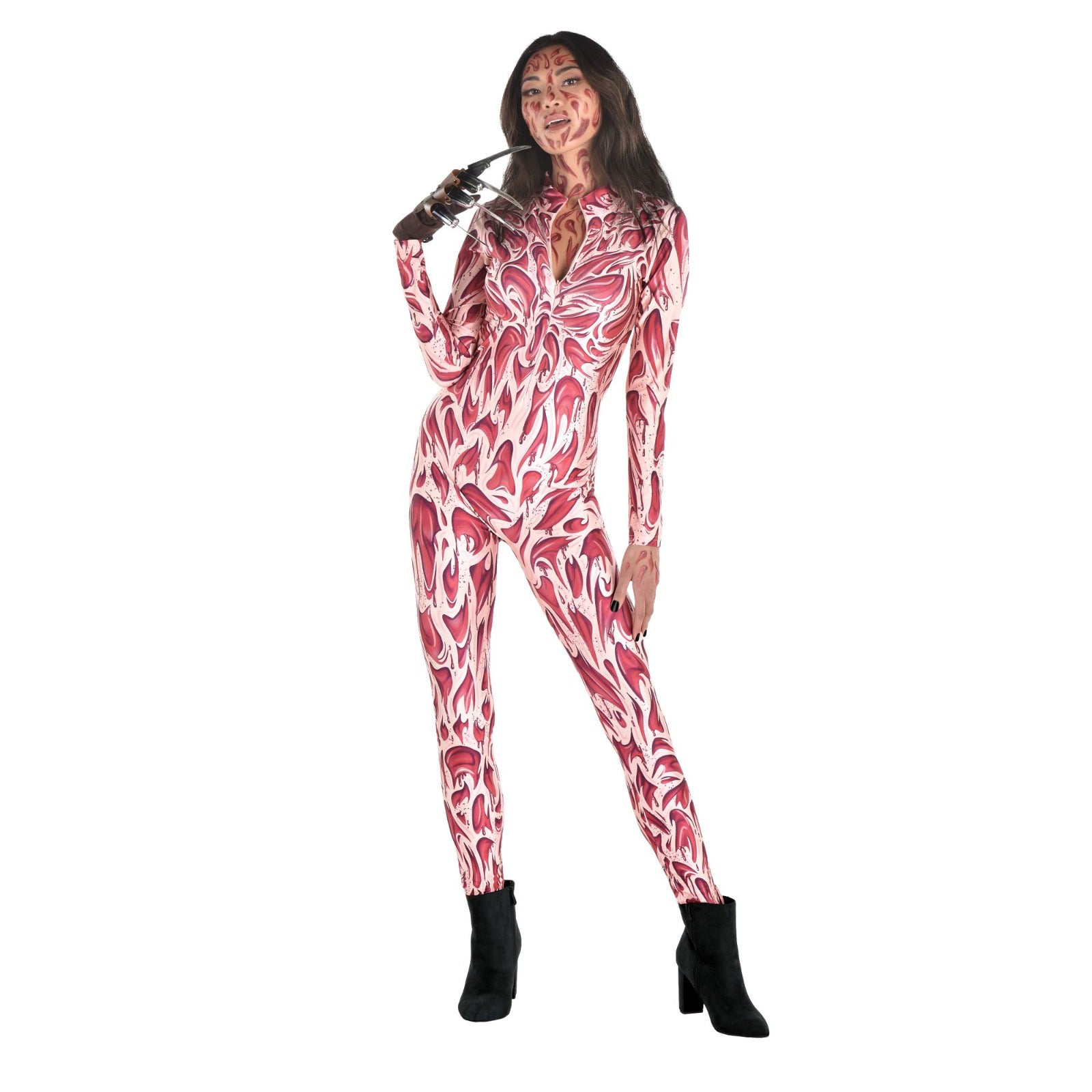 Adult Scarred Catsuit Costume