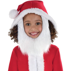 Child Santa Zipster with Removable Beard Costume