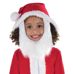 Child Santa Zipster with Removable Beard Costume