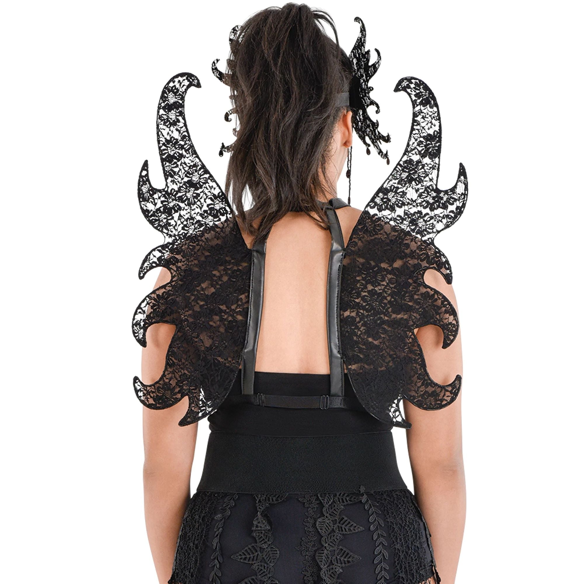 Goth Pixie Lace Harness Wing