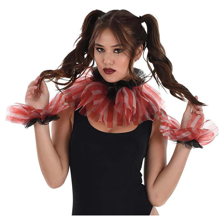 Adult Vintage Circus Collar and Cuffs Set