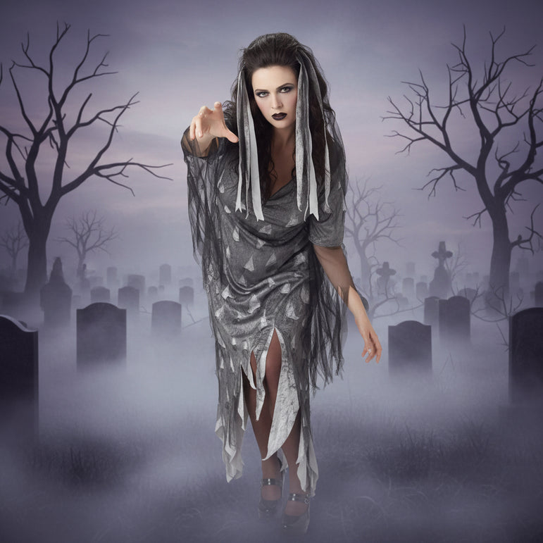 Adult Plus Size Graveyard Zombie Halloween Costume