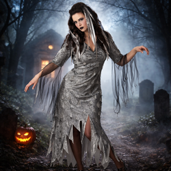 Adult Plus Size Graveyard Zombie Halloween Costume