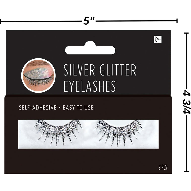 Adult Silver Glitter Eyelashes