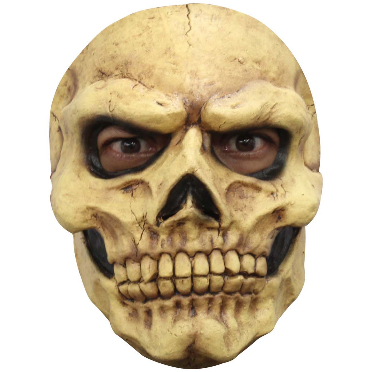 Adult Yellowed Skull Latex Face Mask