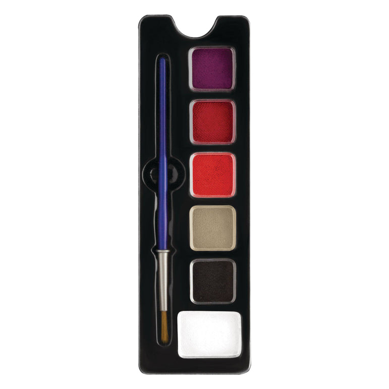 6 Color Zombie Face Makeup Kit Pallete with Brush