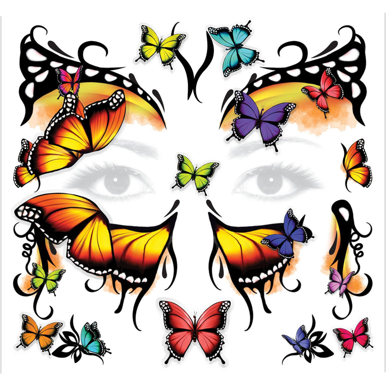3D Butterfly Temporary Tattoos & Stickers