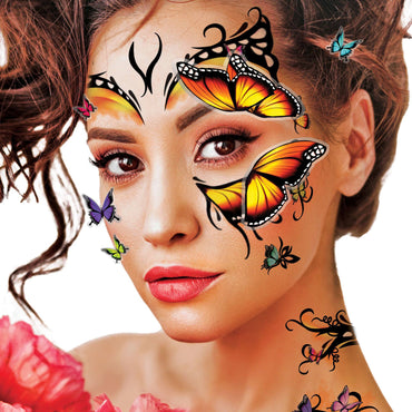 3D Butterfly Temporary Tattoos & Stickers