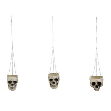 Skull Pots Decoration 3pcs